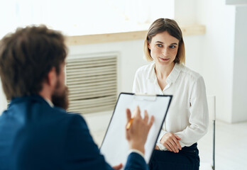 Obraz premium male doctor psychologist visit communication therapy