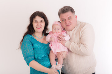 studio portrait of a family