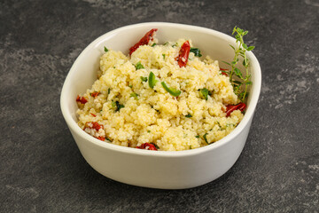 Vegetarian uisine - couscous with vegetables