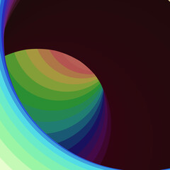 Color Swirl Warmhole Vortex Twist Generative Art background illustration