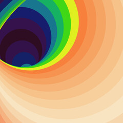 Color Swirl Warmhole Vortex Twist Generative Art background illustration