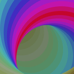 Color Swirl Warmhole Vortex Twist Generative Art background illustration