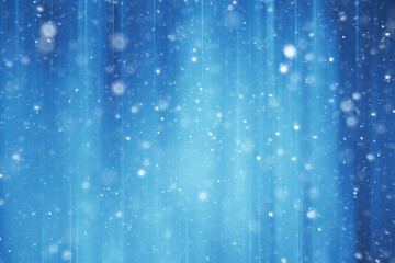 blue snow lines background / abstract background christmas blue snowflakes blurred background, snow flakes