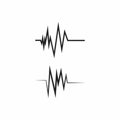 Sound waves vector illustration design template