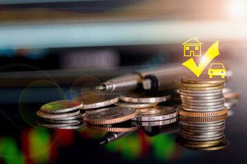 Obraz premium Saving money to invest Saving for the future Ideas for saving money and investing.
