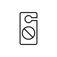 Door hanger icon. Do not disturb icon isolated on white background