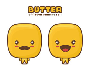 cute butter mascot