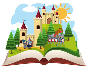 Medieval open book theme