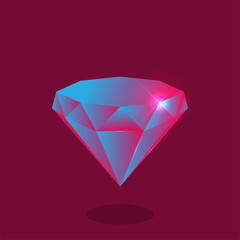 Diamond vector illustration in flat design