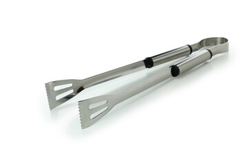Metal tongs isolated on a white background