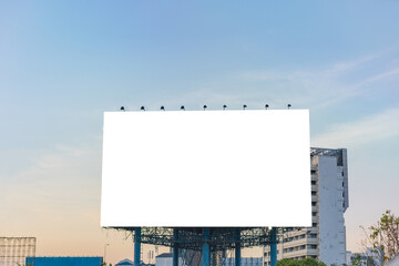 billboard or advertising poster on building for advertisement concept background