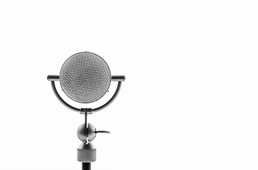 Background with a professional microphone