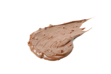 Chocolate paste spread isolated on white background