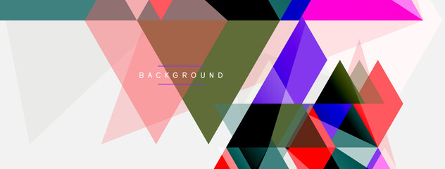 Mosaic triangles geometric background. Techno or business concept, pattern for wallpaper, banner, background, landing page
