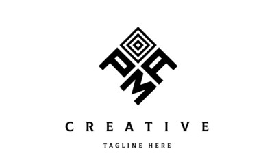PAM square three latter logo vector	