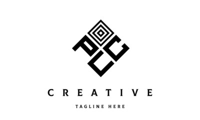 PCU square three latter logo vector	