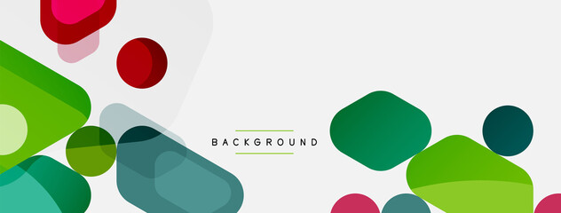 Abstract round geometric shapes and circles background. Trendy techno business template for wallpaper, banner, background or landing