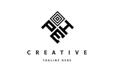 Obraz premium PHE square three latter logo vector 