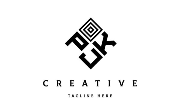 PKJ square three latter logo vector	