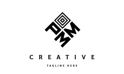 PMM square three latter logo vector	