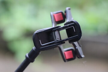 Clip part of mobile phone holder, cellphone holder for car and other automobiles close up view