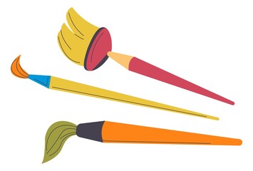 Paintbrush kit of artist for drawing and painting
