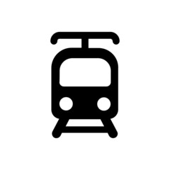 Train vector icon. tram illustration sign. travel symbol. public transport logo.