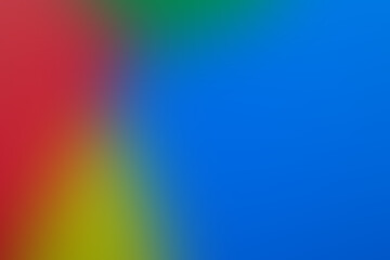 Red, yellow, green and blue are mixed in different proportions with a prominent separation.