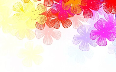 Light Blue, Yellow vector natural backdrop with flowers