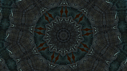 groonge kaleidoscope in Dark Brownish Grey and Soft Blue.