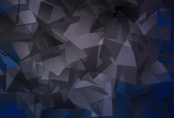 Dark Gray vector triangle mosaic texture.