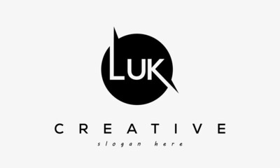 LUK creative circle letters logo design victor - obrazy, fototapety, plakaty