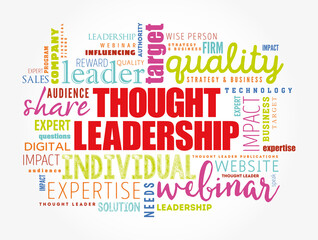 Fototapeta premium Thought Leadership word cloud, business concept background