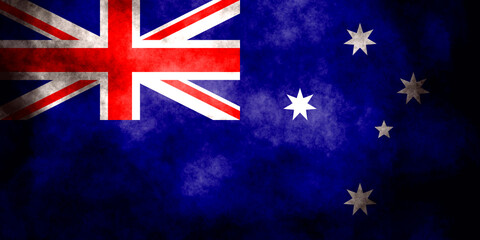 Closeup of grunge Australia flag