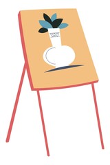 Nature mort, still life painting on stand frame