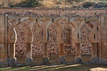 Gothic Cloister Of San Juan De Duero Monastery In Soria
