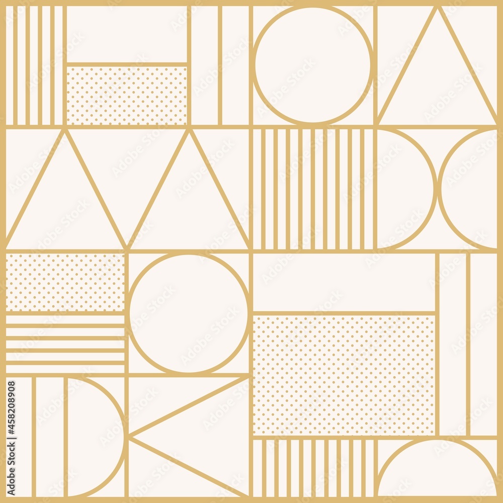 Wall mural Art deco pattern vector background in gold