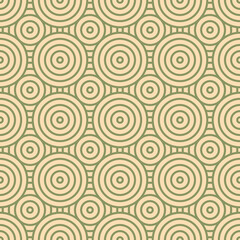 Fototapeta premium Asian style mandala seamless pattern. Geometric seamless ornaments for fabric, textile, paper background. Japanese motif wavy mandala pattern design. 