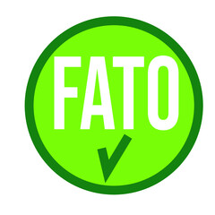 Fact icon, logo vector boards background. Check the concept of the truth of the fact. in Portuguese language, Brazil, vector illustration. 