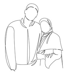 muslim couple of lovers
