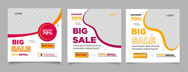 Template fashion sale social media post	