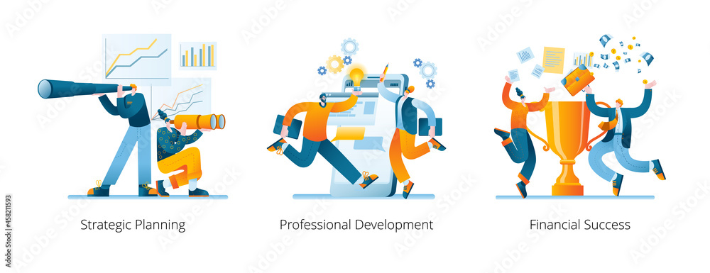 Aufkleber the development team is creating a mobile application. the concept of an illustration on the topic o