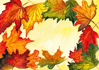 Thanksgiving Day, autumn leaves background