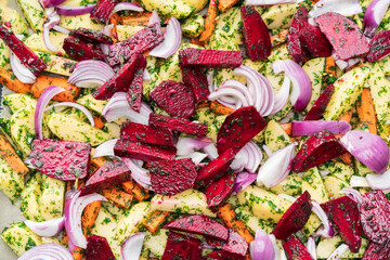 Eine leckere Mahlzeit aus dem saisonalem Gemüse. 