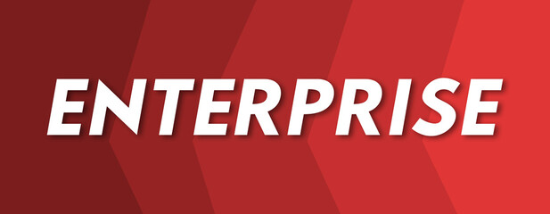 Enterprise - text written on red background