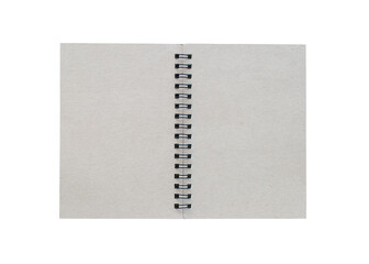 Cover of empty gray book on a white background.
