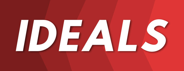 Ideals - text written on red background
