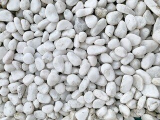 A photo of a white pebble that gives a cool feeling