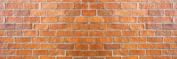 Panorama surface of Vintage brick wall background.