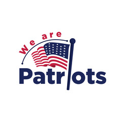 We are patriots with american flag design illustration vector eps format , suitable for your design needs, logo, illustration, animation, etc.